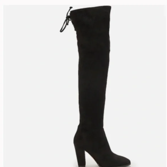 Vince Camuto Tapley Black Corset Lace Up Back Over The Knee Boot Size 5.5 - Picture 3 of 7